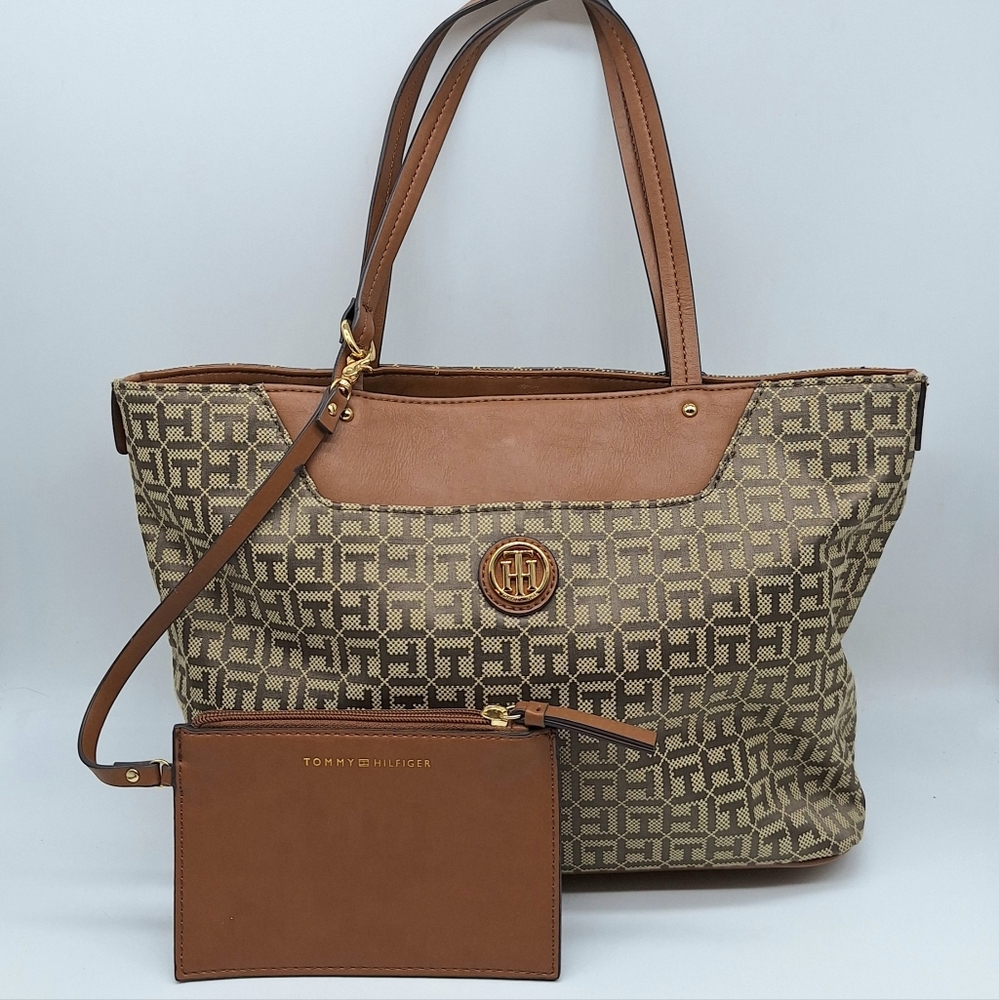 Bundle of 2 Purses Tommy Hilfiger Tote With Attached Coin Purse